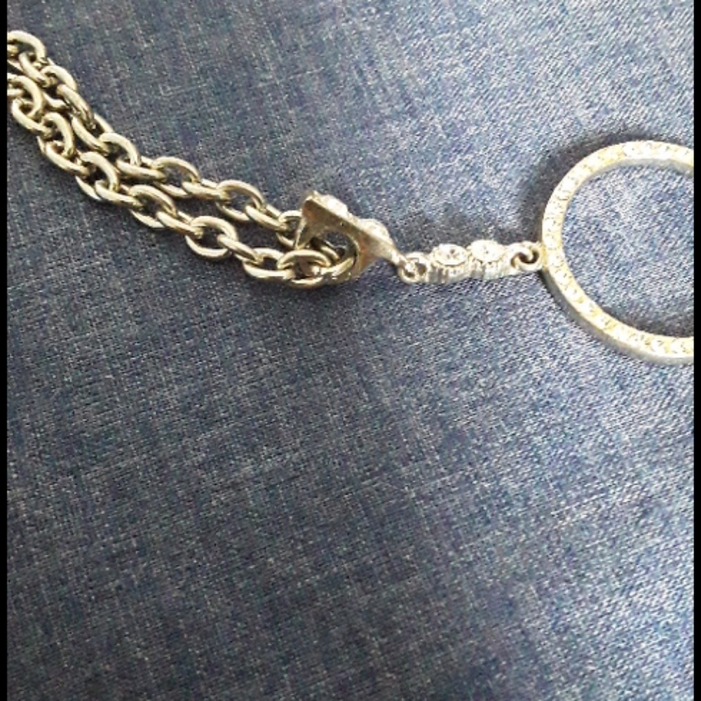 Silver Rhinestone Ring Necklace - Picture 5 of 5